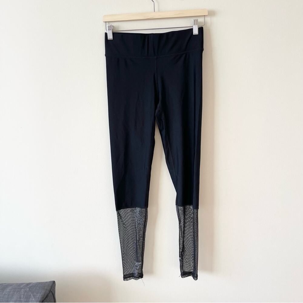 Terez Glitter Mesh Leggings Women’s size M Black